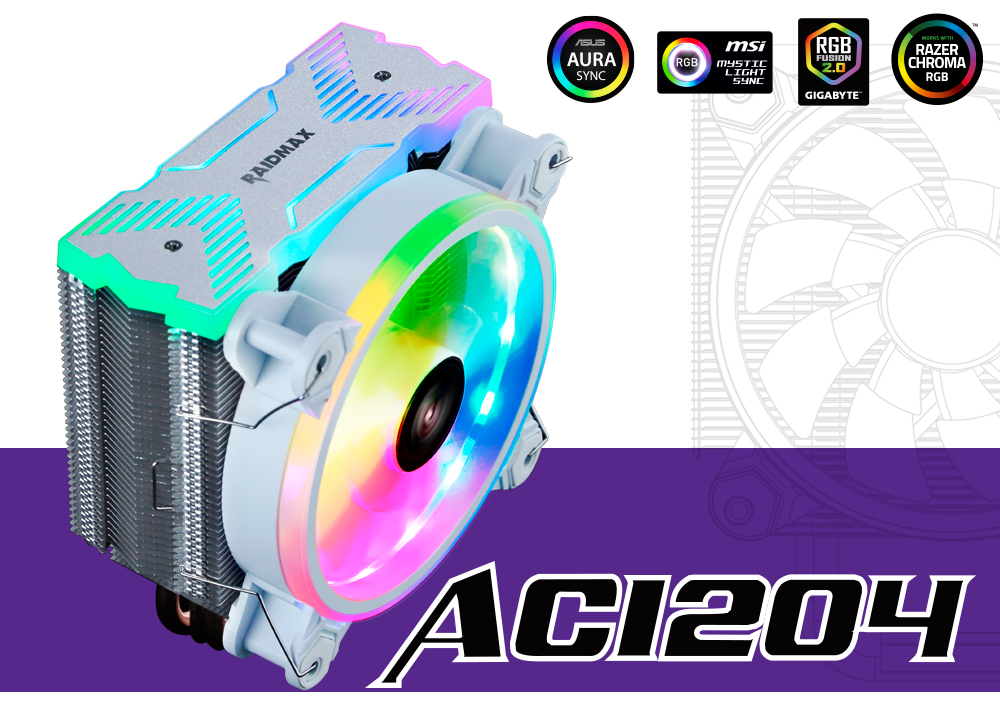 خنک کننده پردازنده 120 میلیمتری ریدمکس Raidmax AC1204 ARGB