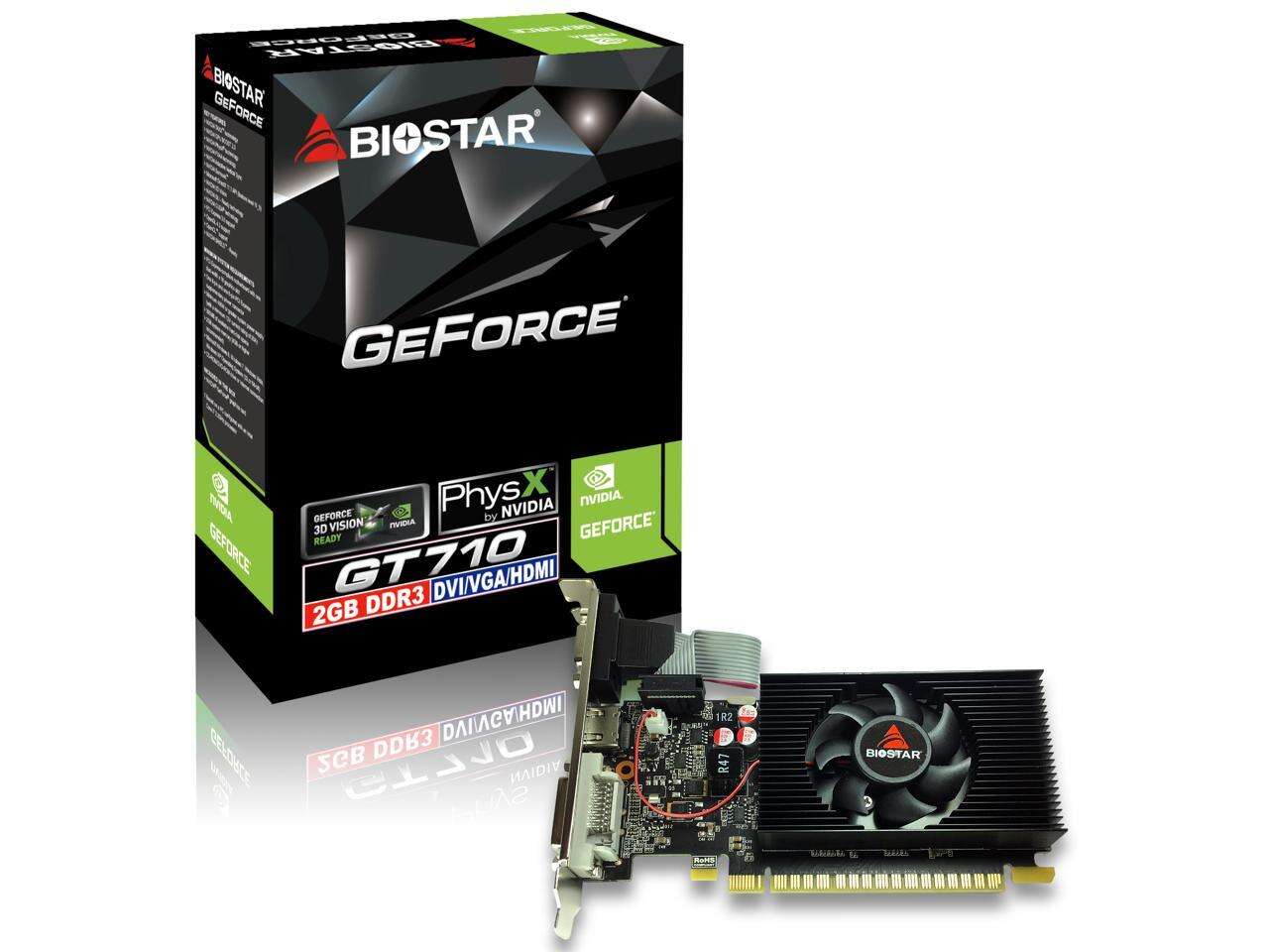 کارت گرافیک بایوستار مدل BIOSTAR GeForce GT710 با ظرفیت 2 گیگابایت