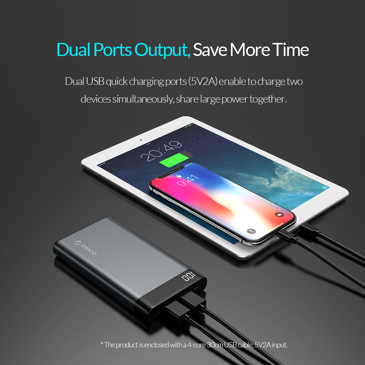 dual port output save more time dual usb quick charging ports 5V2SA