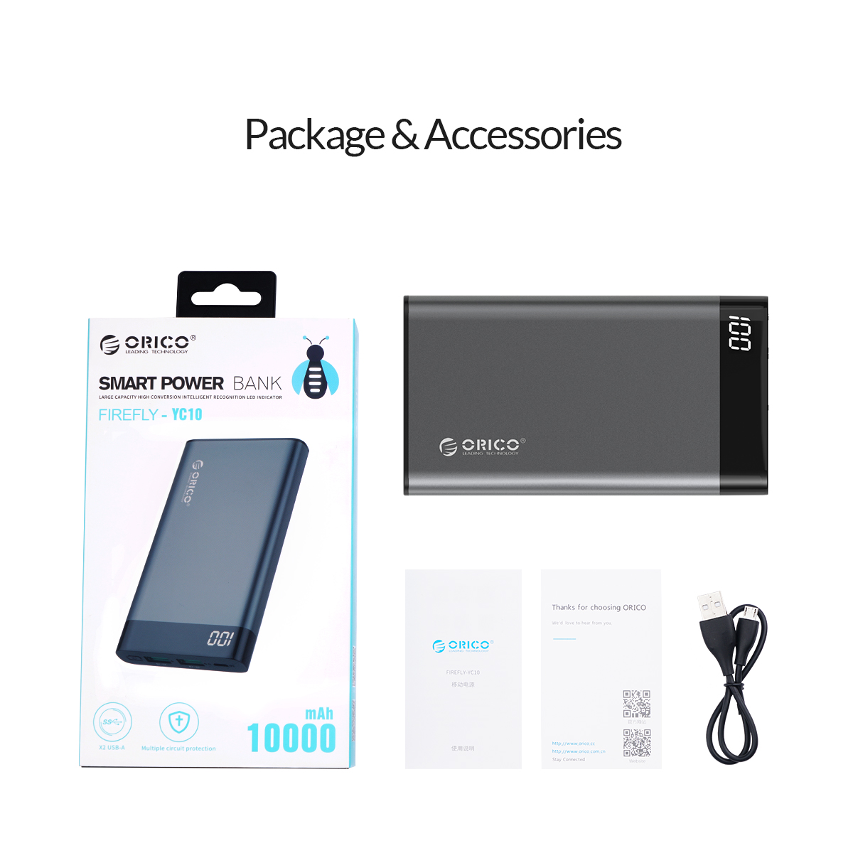 package and accessories