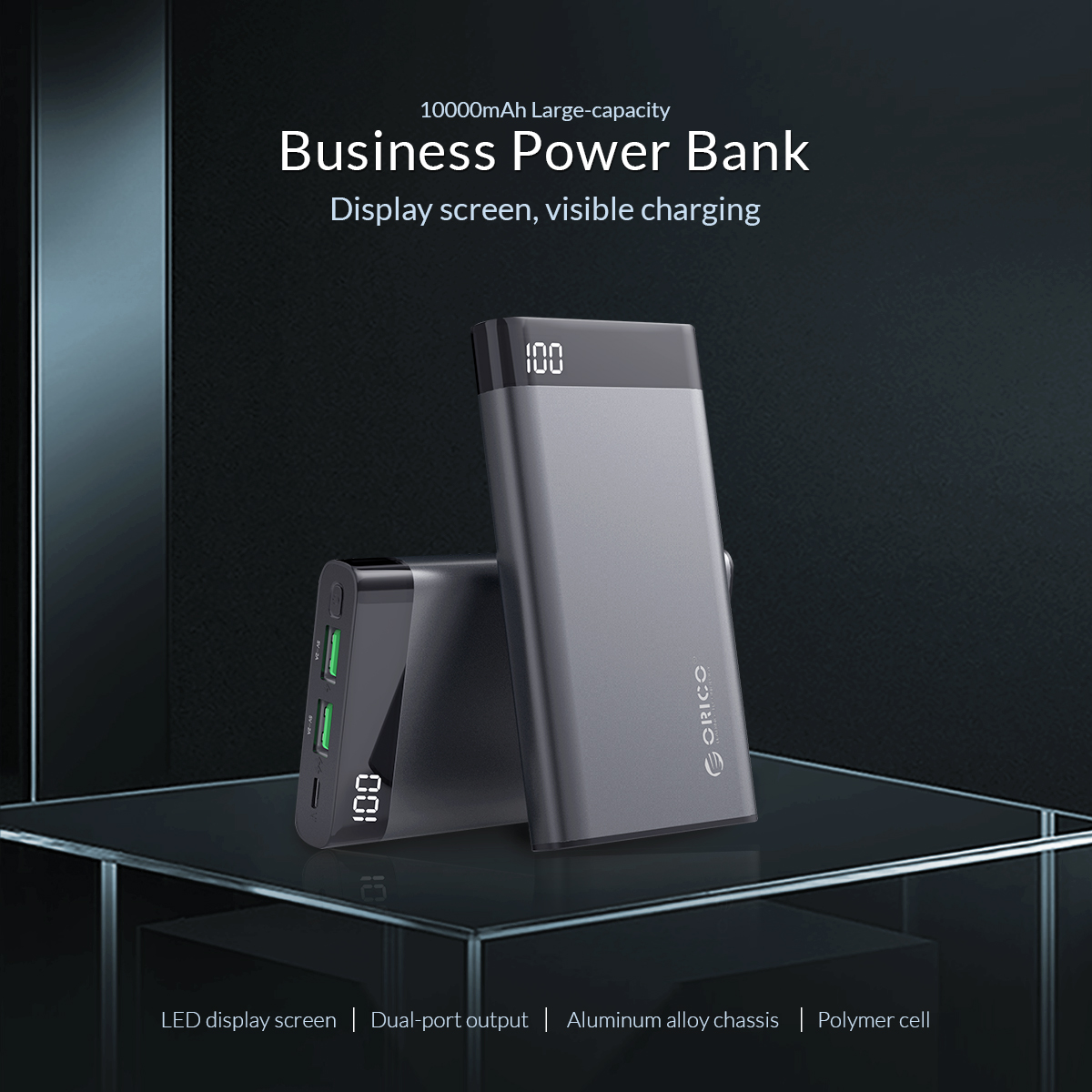 Business Power bank display screen visible charging