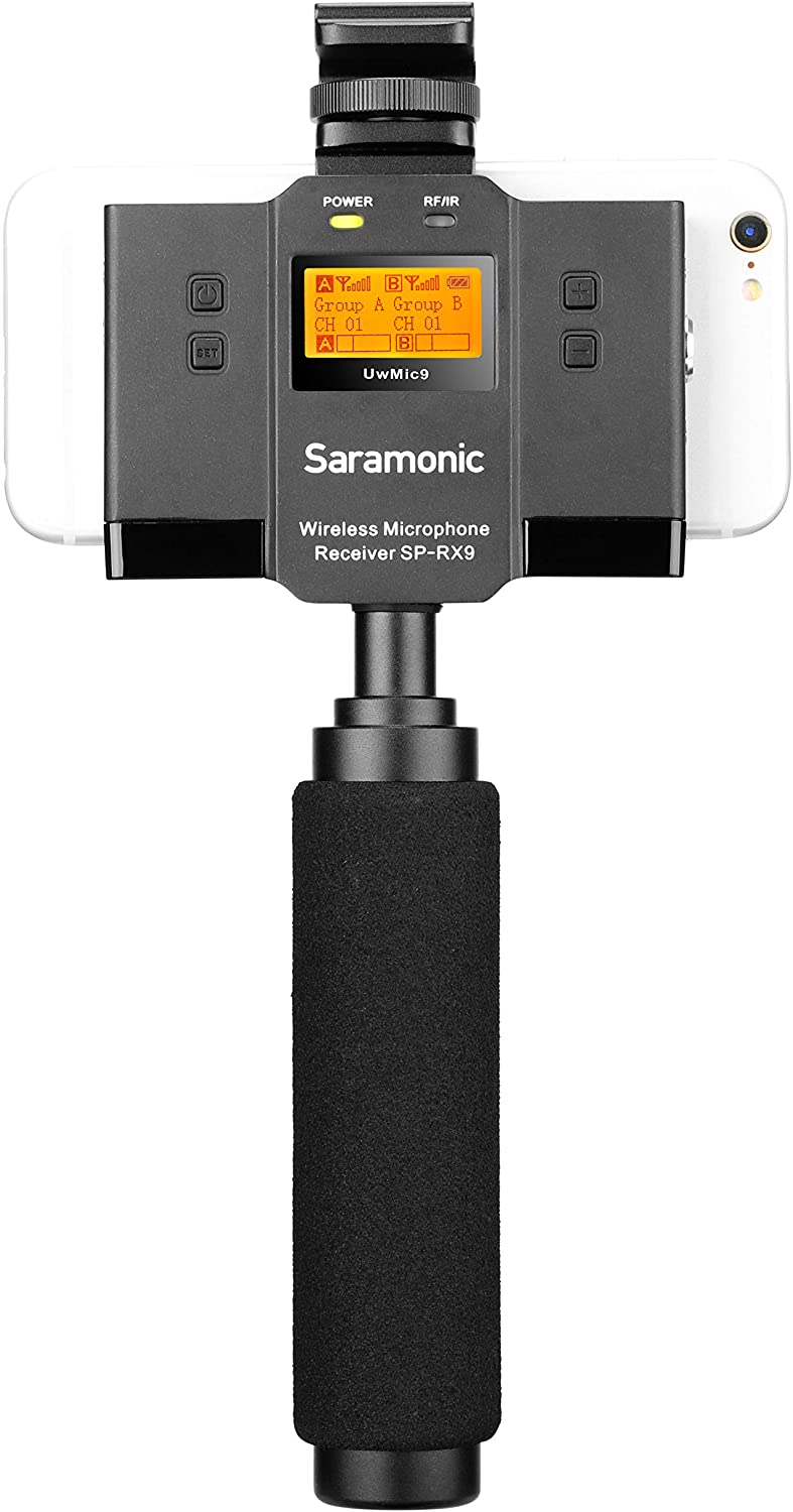 ایده آل برای ضبط دو میکروفون بی سیم یا سیمی در iPhone/iPad، گوشی هوشمند/تبلت اندرویدی یا دوربین DSLR/mirrorless