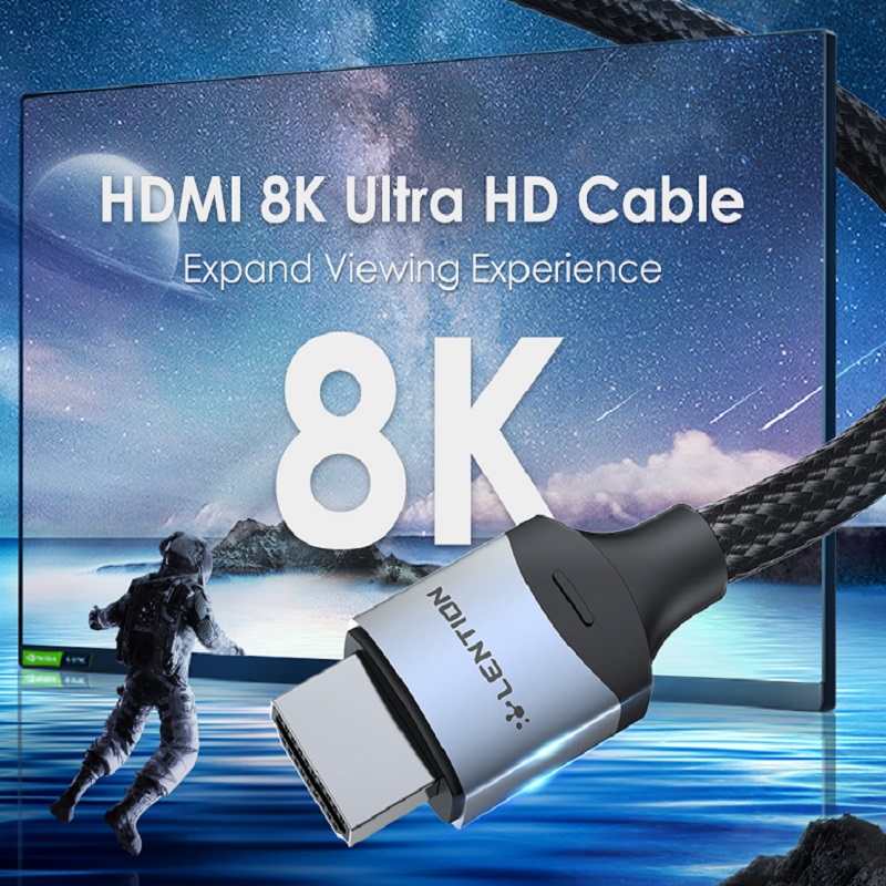 کابل HDMI ورژن 2.1 لنشن HH21-48G طول 1.5 متر خاکستری
