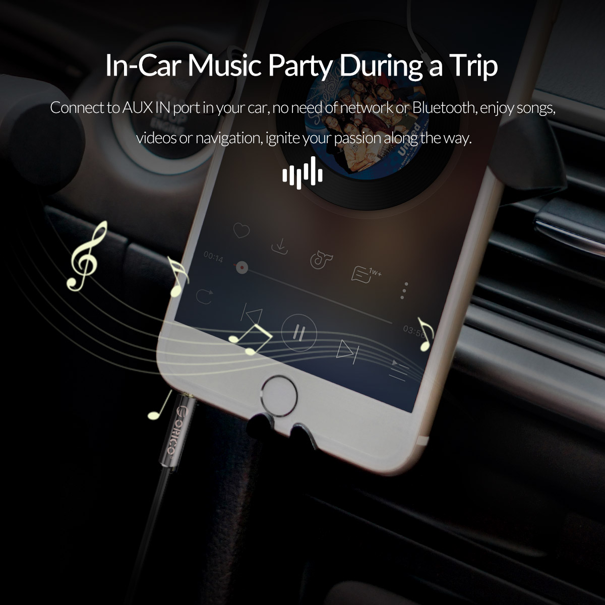 برای شنیدن موسیقی در خودرو و در طول سفر