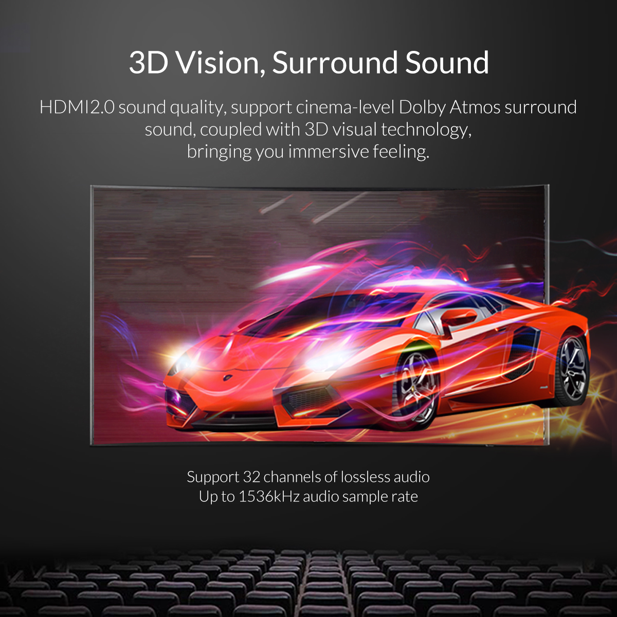 پشتیبانی از قابلیت های 3D و صدای همه جانبه