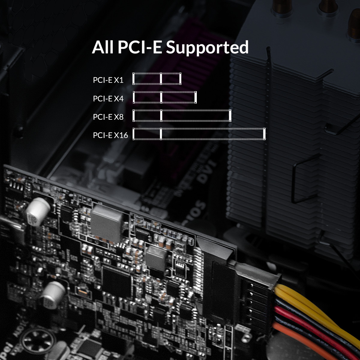 پشتیبانی از تمام PCI-E ها