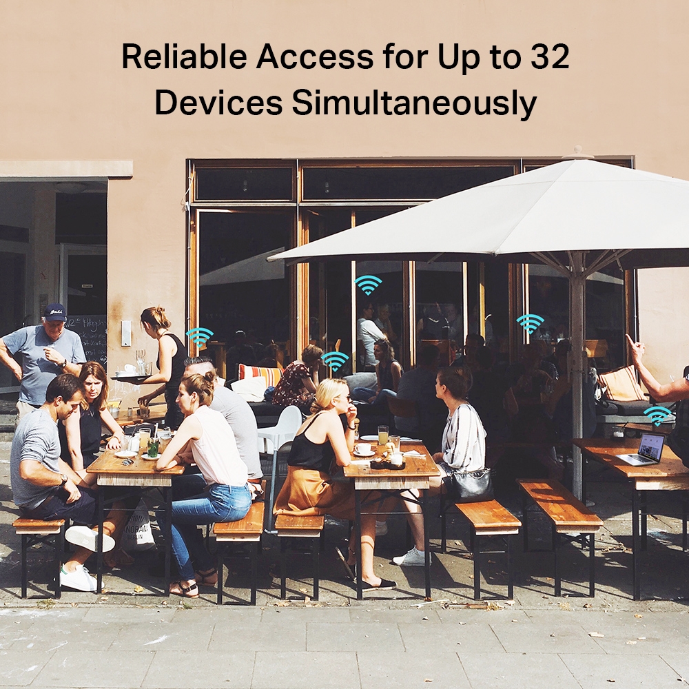 دسترسی قابل اعتماد برای حداکثر 32 دستگاه به طور همزمان