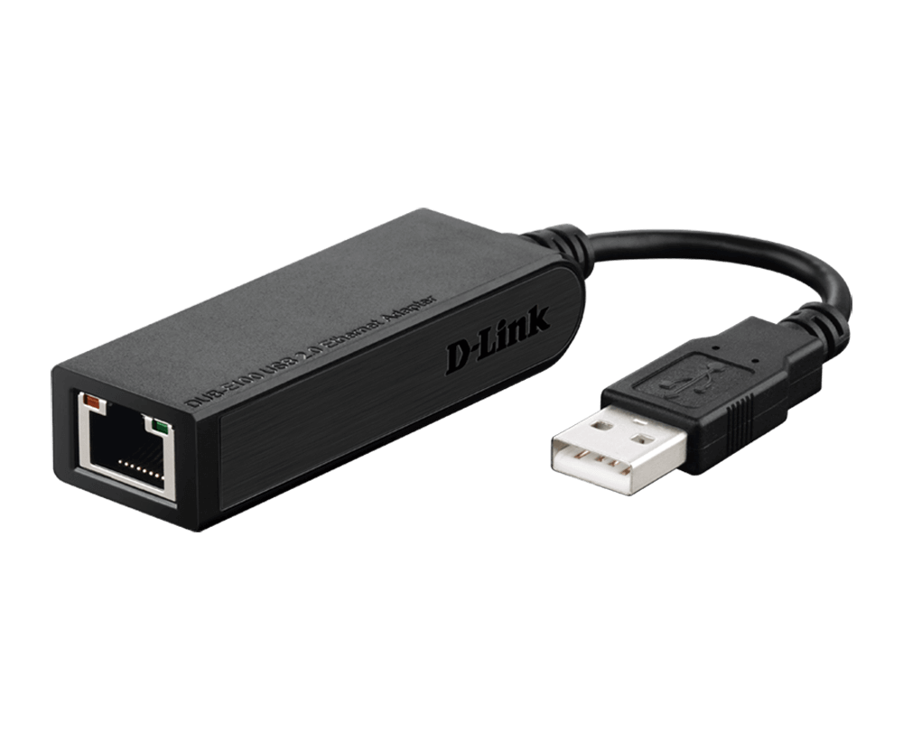 آداپتور اترنت سریع DUB-E100 USB 2.0 یک آداپتور پرسرعت است که به هر پورت USB موجود در رایانه شما متصل می شود تا شما را قادر سازد به شبکه اترنت متصل شوید.