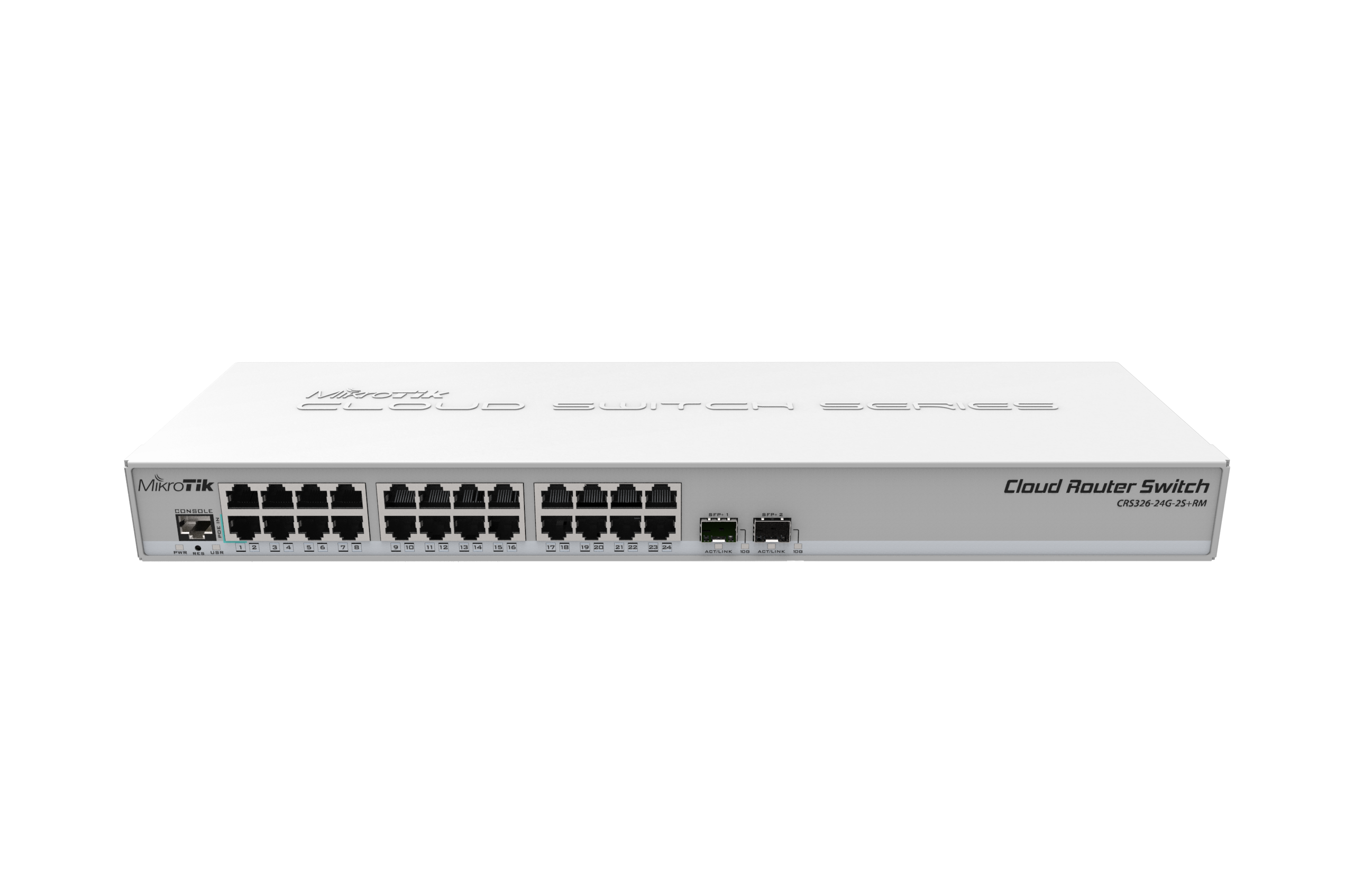 سوئیچ اترنت 24 پورت گیگابیتی مجهز به SwOS/RouterOS با دو درگاه SFP+، اتصال سرعت سیم با چندین ویژگی سوئیچینگ جدید!